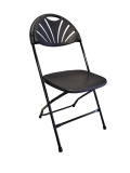 Where to rent PL FOLDING CHAIR FANBACK BLK in Baltimore MD