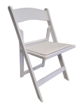 Where to rent RESIN FOLDING - WHITE W PADDED SEAT in Baltimore MD